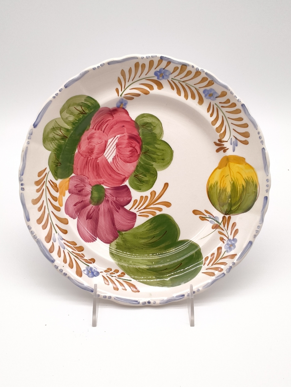 VTG Simpsons Potters, Belle Fiore Solian Ware 521 Plate, Hand Painted, England